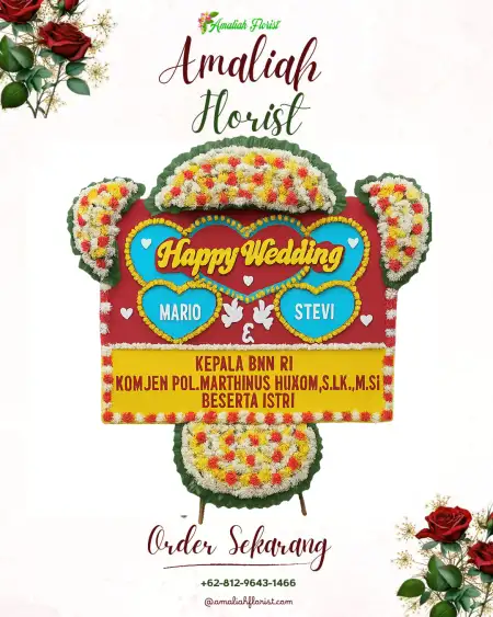 Papan Bunga Pernikahan Bantengmati